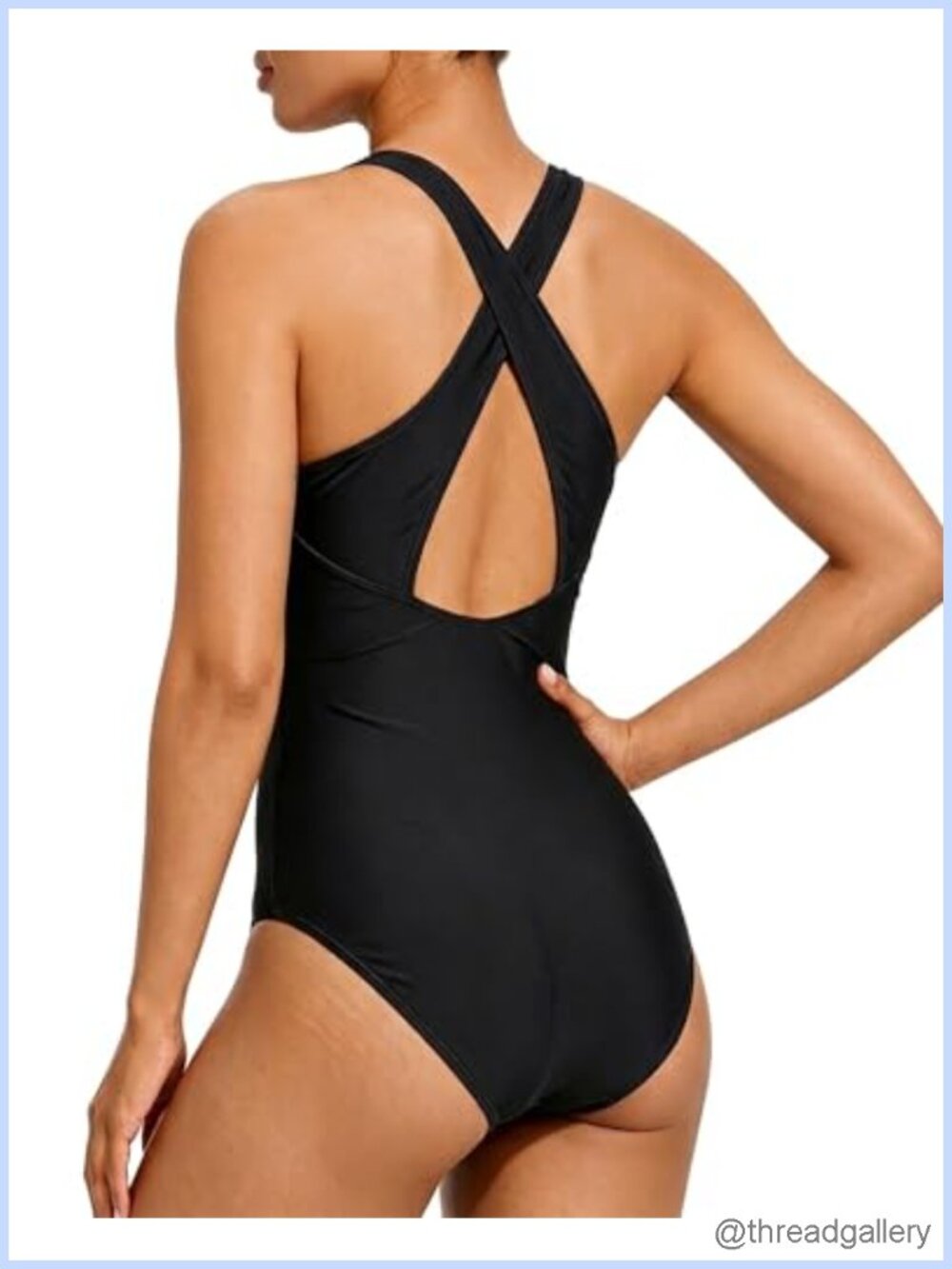 Racerback One-Piece Period Swimwear Leakproof Chlorine Resistant Black